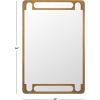 SAFAVIEH Home Collection – Titlia 24″ x 36″ Rectangle Wall Mirror(Antique Brass)