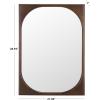 SAFAVIEH Home Collection – Zola Brown Wall Mirror, Wood Frame, Vertical or Horizontal Hanging Accent (MRR9030A)(Brown)