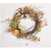 SAFAVIEH Home Collection 24-inch Decorative Artificial Oak Leaf Wreath with Pumpkins (Fully Assembled)