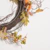 SAFAVIEH Home Collection 24-inch Decorative Artificial Oak Leaf Wreath with Pumpkins (Fully Assembled)