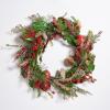 SAFAVIEH Home Collection 30-inch Decorative Artificial Myrtle Wreath with Red Bells LED Light (Fully Assembled)