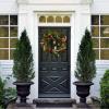 SAFAVIEH Home Collection 30-inch Decorative Artificial Myrtle Wreath with Red Bells LED Light (Fully Assembled)