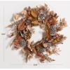 SAFAVIEH Home Collection 32-inch Decorative Artificial Eucalyptus & Lotus Wreath with Pine Cones (Fully Assembled)