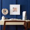 SAFAVIEH Home Collection Across Many Oceans Blush/Blue Green 16-inch Square Modern Framed Wall Art for Bedroom, Living Room, Foyer, Dining Area, Entryway