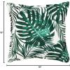 SAFAVIEH Home Collection Andala Tropical 18-inch Green/White Decorative Accent Pillow PLS7155A-1818