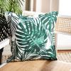 SAFAVIEH Home Collection Andala Tropical 18-inch Green/White Decorative Accent Pillow PLS7155A-1818