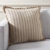 SAFAVIEH Home Collection Arden Natural/Black Linen 20-inch Square Decorative Accent Throw Pillow with Insert