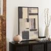 SAFAVIEH Home Collection Blurred Lines Modern Contemporary 24 x 36-inch Framed Wall Art Decor