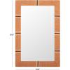 SAFAVIEH Home Collection Boho Salra Natural & Black 24 x 36-inch Rectangular Mirror