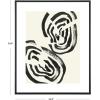 SAFAVIEH Home Collection Breaking Sound Barrier Ivory/Black 24 x 30-inch Modern Abstract Framed Wall Art for Bedroom, Living Room, Foyer, Dining Area, Entryway
