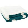 SAFAVIEH Home Collection Cedar Red Sherpa 50 x 60-inch Holiday Decorative Throw Blanket(Green)