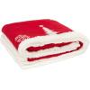 SAFAVIEH Home Collection Cedar Red Sherpa 50 x 60-inch Holiday Decorative Throw Blanket(Red)