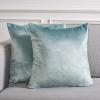 SAFAVIEH Home Collection Davina Purple Viscose 18-inch Square Set of 2 with Insert Pillow, 18″ x 18″(Aqua)