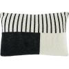 SAFAVIEH Home Collection Drew Modern Ivory/Black 12 x 20-inch Decorative Accent Throw Pillow with Insert