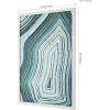 SAFAVIEH Home Collection Emerald Resonance Blue/Spring Green 16 x 20-inch Framed Wall Art for Bedroom, Living Room, Foyer, Dining Area, Entryway