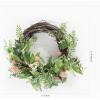 SAFAVIEH Home Collection Faux Artificial 21-inch Sweetgum & Mandarin Decorative Semi Wreath