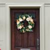 SAFAVIEH Home Collection Faux Artificial 24-inch Rose & Eucalyptus Decorative Wreath
