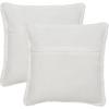 SAFAVIEH Home Collection Flayn Grey Faux Fur 17-inch Square Decorative Accent Throw Pillow with Insert (Set of 2)(Ivory)