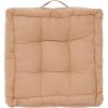 SAFAVIEH Home Collection Gardenia Champagne Tufted 18-inch Square Floor Pillow with Insert for Living Room Meditation Sofa Extra Seating(Champagne)