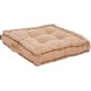 SAFAVIEH Home Collection Gardenia Champagne Tufted 18-inch Square Floor Pillow with Insert for Living Room Meditation Sofa Extra Seating(Champagne)