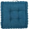 SAFAVIEH Home Collection Gardenia Champagne Tufted 18-inch Square Floor Pillow with Insert for Living Room Meditation Sofa Extra Seating(Dark Turquoise)