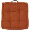 SAFAVIEH Home Collection Gardenia Champagne Tufted 18-inch Square Floor Pillow with Insert for Living Room Meditation Sofa Extra Seating(Rust)