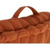 SAFAVIEH Home Collection Gardenia Champagne Tufted 18-inch Square Floor Pillow with Insert for Living Room Meditation Sofa Extra Seating(Rust)