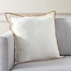 SAFAVIEH Home Collection Hallie White/Rust Linen 20-inch Square Decorative Accent Throw Pillow with Insert