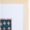 SAFAVIEH Home Collection Hattori Navy/Orange 18-inch Square Boho Tribal Wood Framed Textile Wall Art for Bedroom, Living Room, Foyer, Dining Area, Entryway