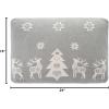 SAFAVIEH Home Collection Holiday Twinkling Rustic Farmhouse Reindeer Grey Cotton 16 x 24-inch Rectangle Decorative Accent Insert Throw Pillow