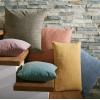SAFAVIEH Home Collection Idalena Light Purple Cotton 18-inch Square Decorative Accent Throw Pillow with Insert(Light Orange/-)