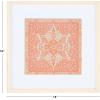 SAFAVIEH Home Collection Ishtar Terracotta 18-inch Square Medallion Wood Framed Textile Wall Art for Bedroom, Living Room, Foyer, Dining Area, Entryway