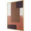 SAFAVIEH Home Collection Java Compilation Salmon/Golden Brown 24 x 30-inch Modern Abstract Framed Wall Art for Bedroom, Living Room, Foyer, Dining Area, Entryway