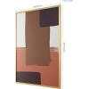 SAFAVIEH Home Collection Java Compilation Salmon/Golden Brown 24 x 30-inch Modern Abstract Framed Wall Art for Bedroom, Living Room, Foyer, Dining Area, Entryway