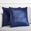 SAFAVIEH Home Collection Jovanni Purple Viscose 18-inch Square Pillow Set of 2 with Insert(Navy)