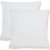 SAFAVIEH Home Collection Jovanni Purple Viscose 18-inch Square Pillow Set of 2 with Insert(Pink)