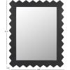 SAFAVIEH Home Collection Kase Black 26 x 33-inch Rectangle Decorative Accent Wall Mirror(Black)