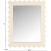 SAFAVIEH Home Collection Kase Black 26 x 33-inch Rectangle Decorative Accent Wall Mirror(White)