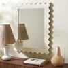 SAFAVIEH Home Collection Kase Black 26 x 33-inch Rectangle Decorative Accent Wall Mirror(White)