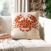 SAFAVIEH Home Collection Lilia Beige and Red (20″ x 20″) Pillow, 22″x22″, Assorted(Assorted)