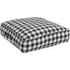 SAFAVIEH Home Collection Nonnie Black/White Gingham 22-inch Square Insert Floor Pillow, 22″ x 22″