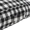 SAFAVIEH Home Collection Nonnie Black/White Gingham 22-inch Square Insert Floor Pillow, 22″ x 22″