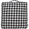 SAFAVIEH Home Collection Nonnie Black/White Gingham 22-inch Square Insert Floor Pillow, 22″ x 22″