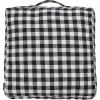 SAFAVIEH Home Collection Nonnie Black/White Gingham 22-inch Square Insert Floor Pillow, 22″ x 22″