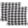 SAFAVIEH Home Collection PLS400 Pillow, Black/Ivory 2 Count