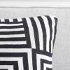 SAFAVIEH Home Collection PLS401 Pillow, Black/Ivory 2 Count