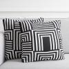 SAFAVIEH Home Collection PLS401 Pillow, Black/Ivory 2 Count