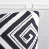 SAFAVIEH Home Collection PLS403 Pillow, Black/Ivory 2 Count