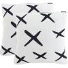 SAFAVIEH Home Collection PLS404 Pillow, Black/Ivory 2 Count