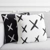 SAFAVIEH Home Collection PLS404 Pillow, Black/Ivory 2 Count